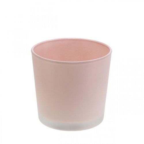 Floristik24 Fioriera in vetro vaso in vetro rosa Ø11,5 cm H11 cm