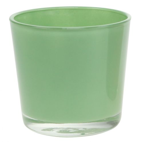 Floristik24 Vaso in vetro Ø11.5cm H10,8cm verde menta