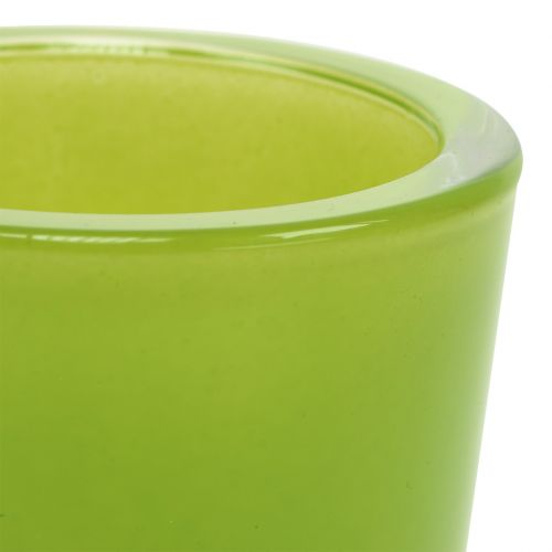 Floristik24 Vaso in vetro Ø7.8cm H8cm verde mela