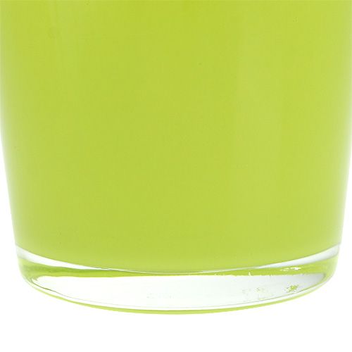 Floristik24 Fioriera in vetro verde Ø10cm H9cm
