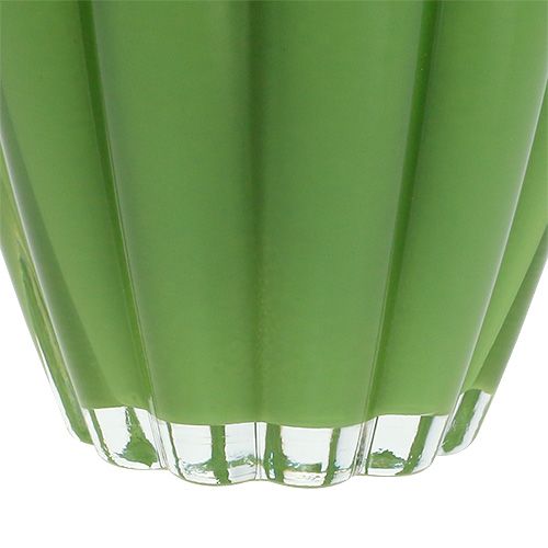 Floristik24 Vaso in vetro "Bloom" Verde Ø14cm H17cm