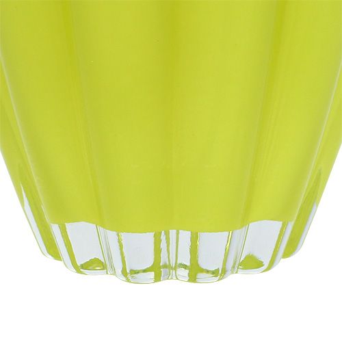 Floristik24 Vaso in vetro &quot;Bloom&quot; lime Ø14cm H17cm