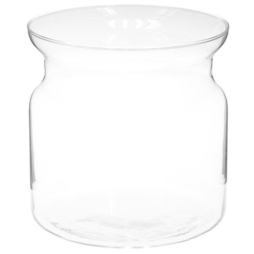 Vaso in vetro Brenda vaso per fiori in vetro grande trasparente Ø19cm H19cm