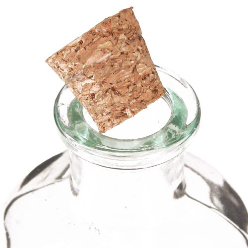 Prodotto Vaso in vetro bottiglie vaso decorativo con tappo in sughero H10,5cm 8 pz