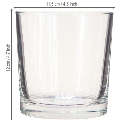 Prodotto Vaso in vetro cilindro tavolo vaso trasparente Ø11,5cm H12cm