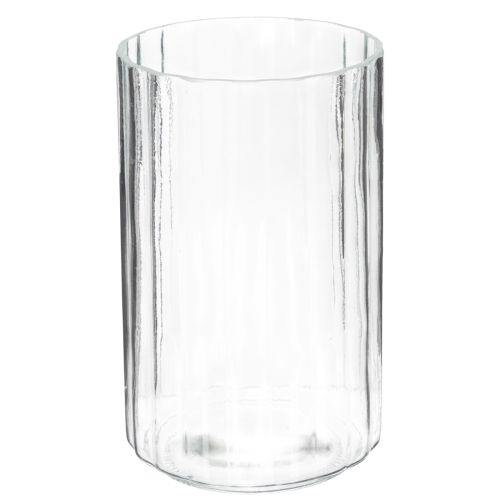 Vaso con struttura a strisce unica, design moderno, 19 cm