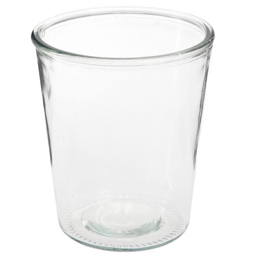 Floristik24 Vaso in vetro vaso conico fioriera in vetro Ø14cm H16cm 2pz
