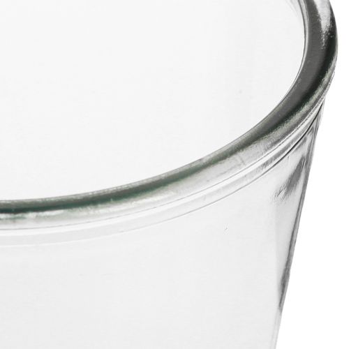 Prodotto Vaso in vetro vaso conico fioriera in vetro Ø14cm H16cm 2pz
