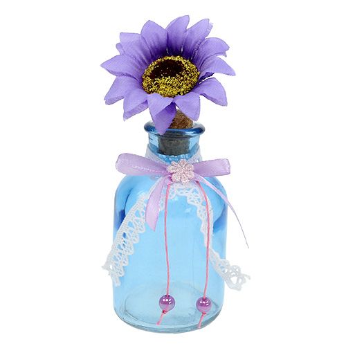 Floristik24 Vaso in vetro con mix di fiori Ø5,5cm H16cm 3 pezzi