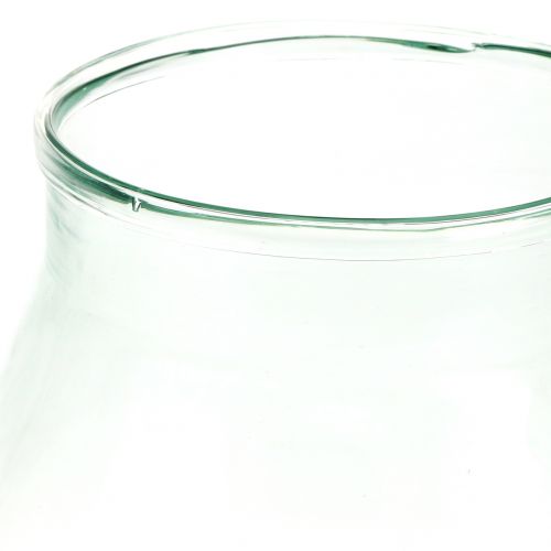 Floristik24 Vaso per fiori decorativo in vetro Ø21cm H23cm