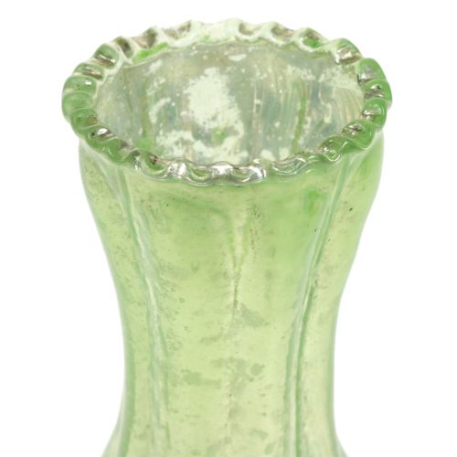 Floristik24 Vaso di vetro Farmer Silver Green H11cm 6 pezzi