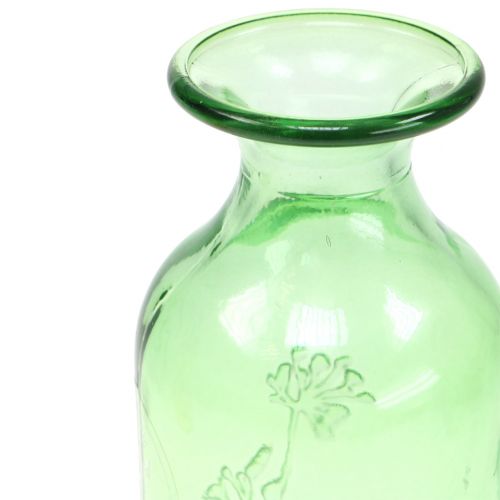 Floristik24 Bottiglia vaso di vetro giallo, verde H19cm 2 pezzi