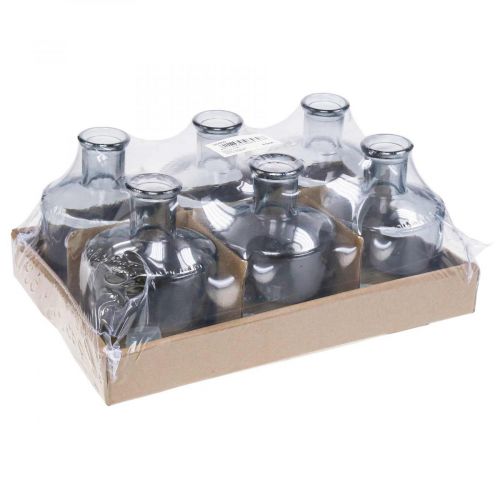 Floristik24 Vaso in vetro bottiglie da farmacia vaso decorativo in vetro decorativo colorato Ø7cm 6 pezzi