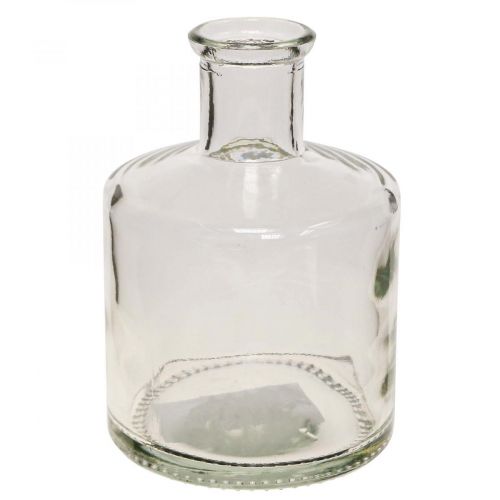 Floristik24 Vaso in vetro Bottiglie da farmacia Deco Vaso in vetro decorativo trasparente Ø7cm 6 pezzi