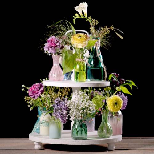 Floristik24 Vaso di vetro Farmer&#39;s Silver Pink H11cm 6 pezzi