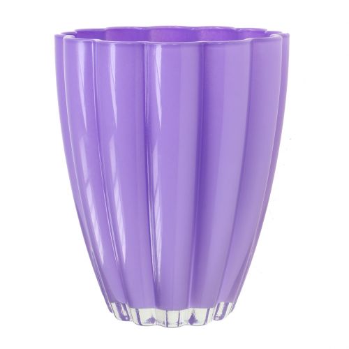Floristik24 Vaso in vetro "Bloom" Lilla Ø14cm H17cm