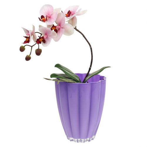 Floristik24 Vaso in vetro "Bloom" Lilla Ø14cm H17cm