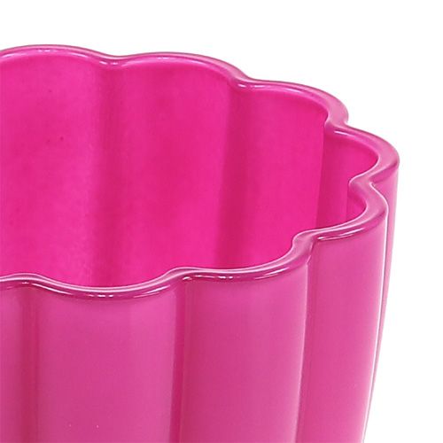 Floristik24 Vaso in vetro "Bloom" Rosa Ø14cm H17cm