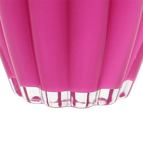 Floristik24 Vaso in vetro "Bloom" Rosa Ø14cm H17cm