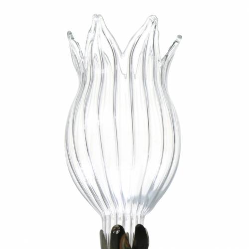 Floristik24 Vaso in vetro con fiore a clip Ø3,3cm H8,5cm trasparente 4pz