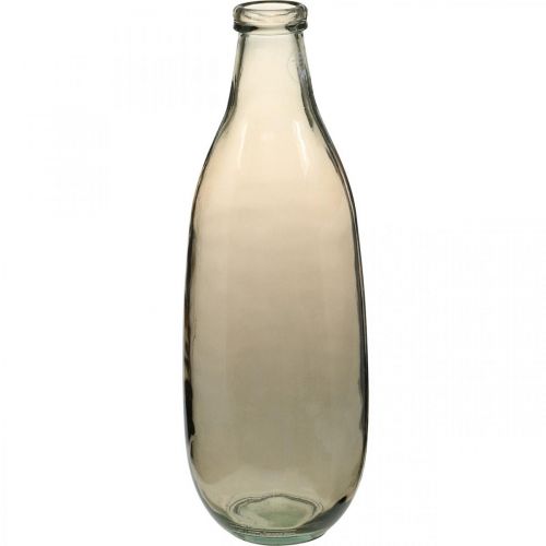 Floristik24 Vaso in vetro marrone grande vaso da terra o decorazione da tavola in vetro Ø15cm H40cm