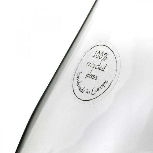 Floristik24 Vaso per fiori in vetro vaso a bulbo in vetro trasparente vaso decorativo Ø20cm H25cm