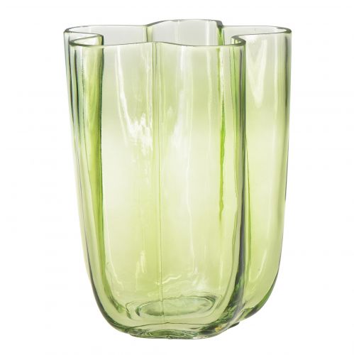 Floristik24 Vaso in vetro vaso verde vaso decorativo per fiori Ø15cm H20cm
