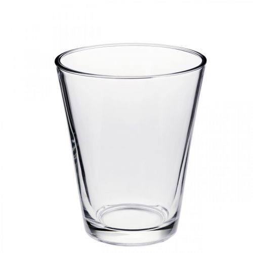 Vaso in Vetro Conico Trasparente Ø11cm H15cm