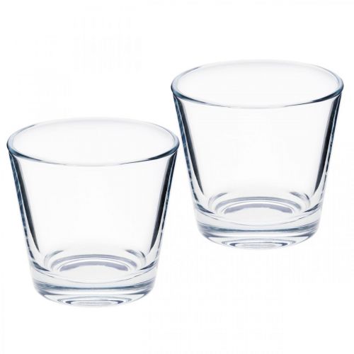 Floristik24 Vaso in vetro trasparente Ø8,5 cm H8 cm 6 pezzi