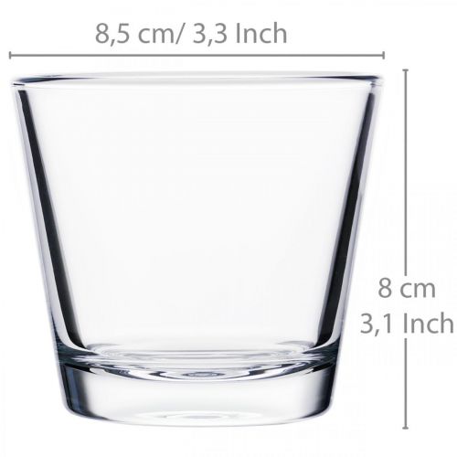 Floristik24 Vaso in vetro trasparente Ø8,5cm H8cm 6pz