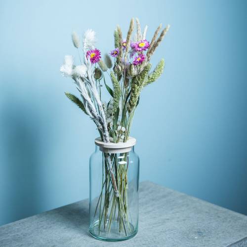 Floristik24 Vaso di vetro con coperchio Vaso decorativo con coperchio perforato Disporre i fiori
