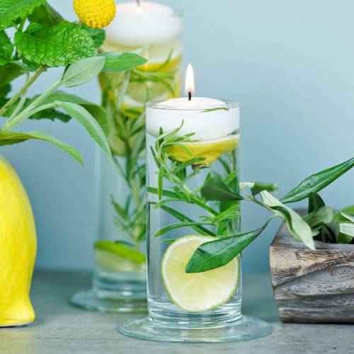 Floristik24 Vaso in vetro con piede Trasparente Ø6cm H20cm