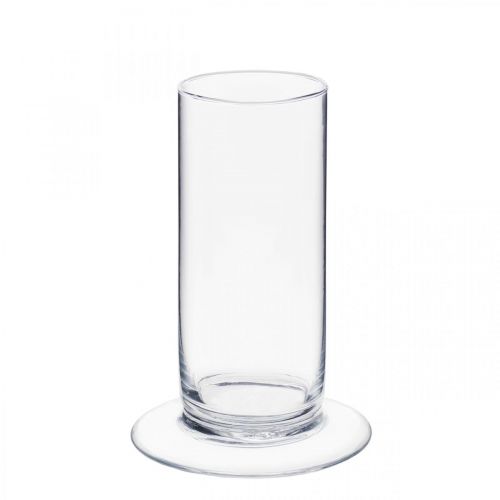 Prodotto Vaso in vetro con piede Trasparente Ø6cm H15cm