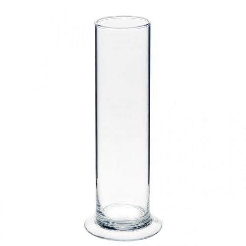 Prodotto Vaso in vetro con piede Trasparente Ø6cm H25cm
