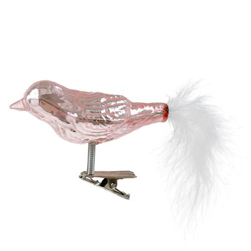 Floristik24 Uccello di vetro al fermaglio da 8 cm. 3st