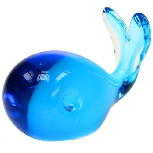 Balena di vetro Blu L12cm