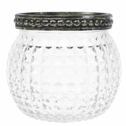 Floristik24 Lanterna in vetro Ø6,5cm H5,5cm 6 pezzi