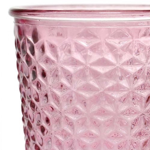 Floristik24 Portacandela, tazza di vetro, lanterna, decoro in vetro Ø10cm H18.5cm