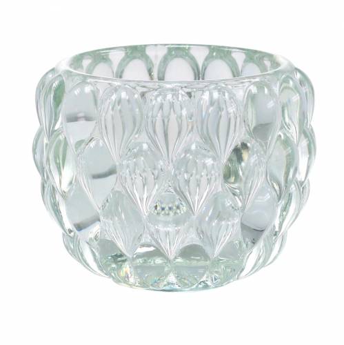 Floristik24 Lanterna in vetro con rilievo Ø7.5cm H6cm