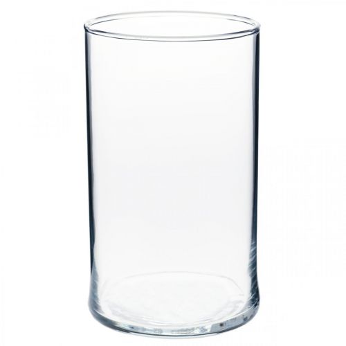 Vaso in vetro trasparente cilindrico Ø12cm H20cm