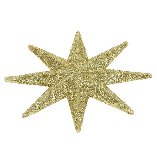 Floristik24 Stella glitterata oro Ø10cm 12 pezzi