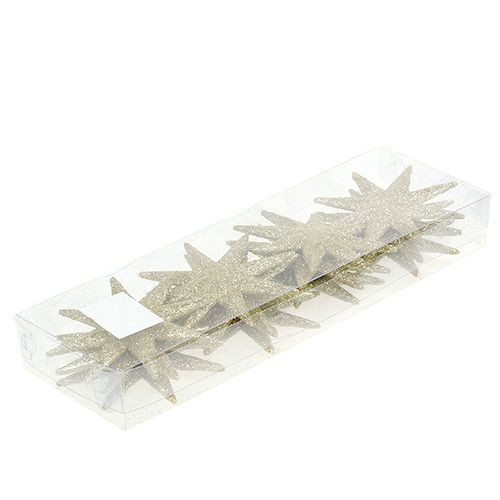Floristik24 Stella glitterata oro Ø10cm 12 pezzi