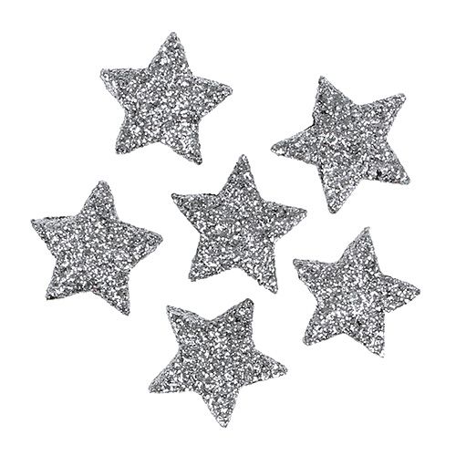Stella glitter argento Ø2,5 cm 96 pz