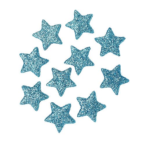 Floristik24 Glitter star turchese 2,5 cm 100 pezzi