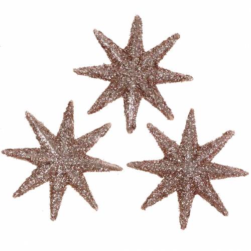 Floristik24 Stella glitter oro rosa 5 cm 20 pz