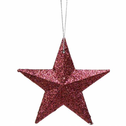 Prodotto Stella glitter rosa mix 9,5/5 cm 18 pz