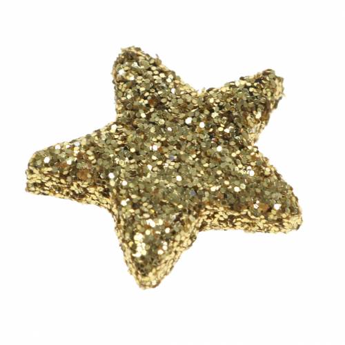 Prodotto Stelle glitter dorate 1,5 cm 144 pz