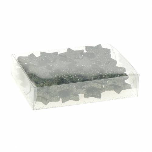 Floristik24 Stella glitterata verde 2,5 cm 48 pz