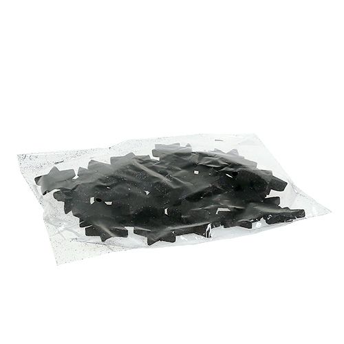 Stelle glitterate nere 4-5 cm 40 pezzi | Floristik24.it