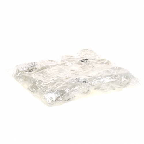 Floristik24 Decorazioni per l'albero di Natale tazza glitter bianco 8cm 12 pezzi